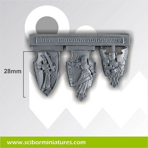 Scibor Miniatures Knights Big Shields (3) New - TISTA MINIS