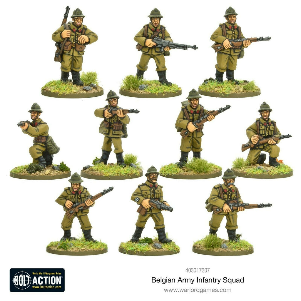 Bolt Action Belgian Army Infantry squad New - Tistaminis