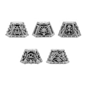 Wargames Exclusives - CHAOS EGYPT SONS PYRAMID SHOULDER PADS (5U) New - TISTA MINIS