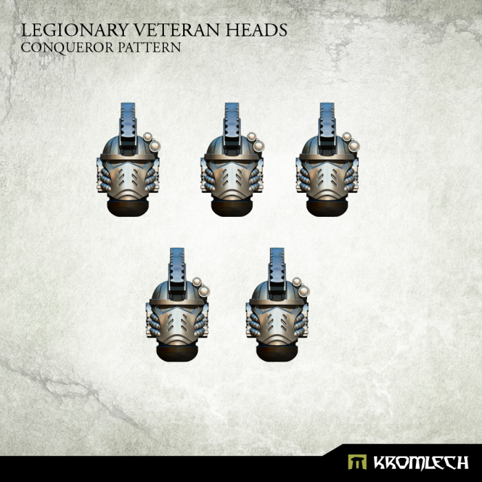 Kromlech Legionary Veteran Heads: Conqueror Pattern (5) New - TISTA MINIS