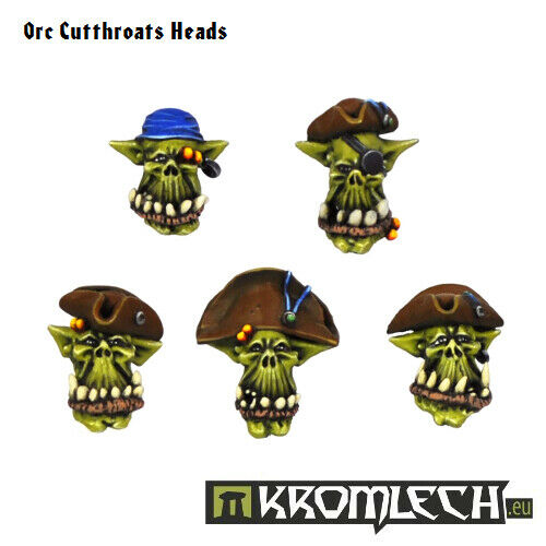 Kromlech Orc Cutthroats Heads New - TISTA MINIS