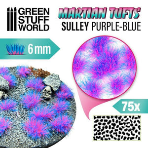 Green Stuff World Martian Tufts 6mm - SULLY PURPLEBLUE New - Tistaminis