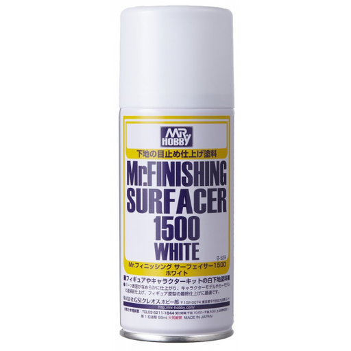 Mr Finishing Surfacer 1500 White (Aerosol Type) B529 New - TISTA MINIS