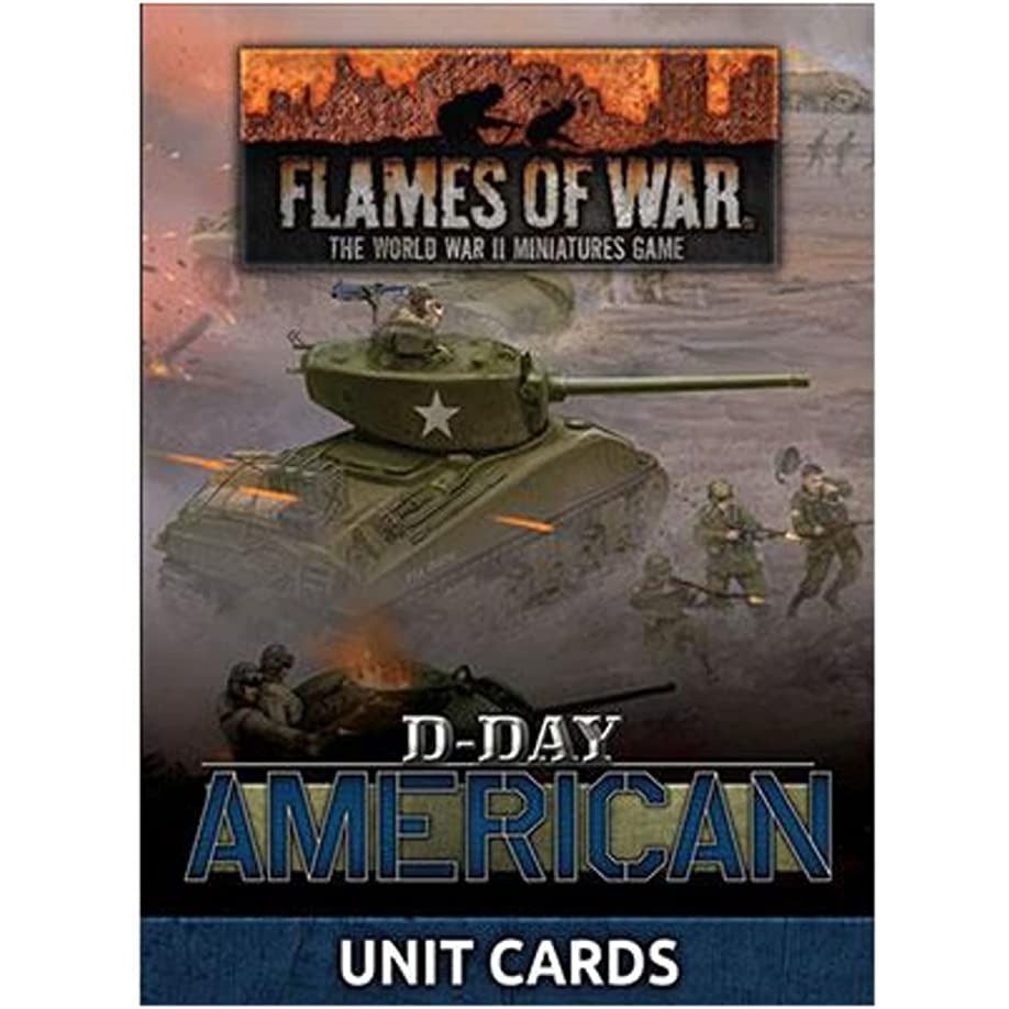 Flames Of War American D-Day Unit Cards New - Tistaminis
