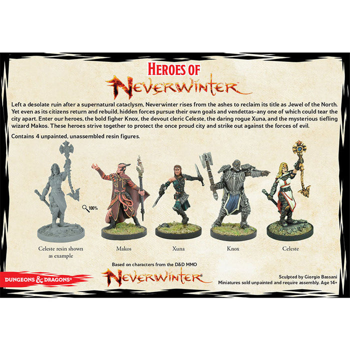 Dungeons and Dragons "Neverwinter" Heroes of Neverwinter (4 figs) New - Tistaminis