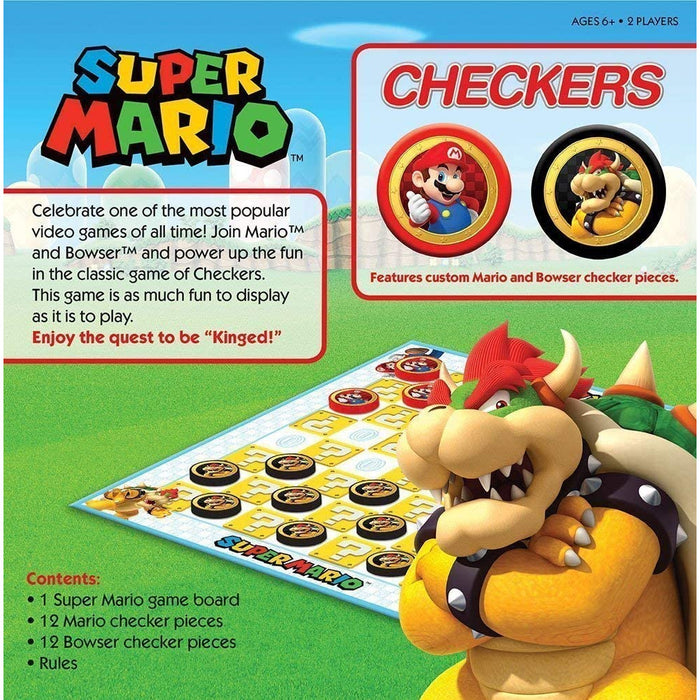 SUPER MARIO CHECKERS BOARD GAME NEW - Tistaminis