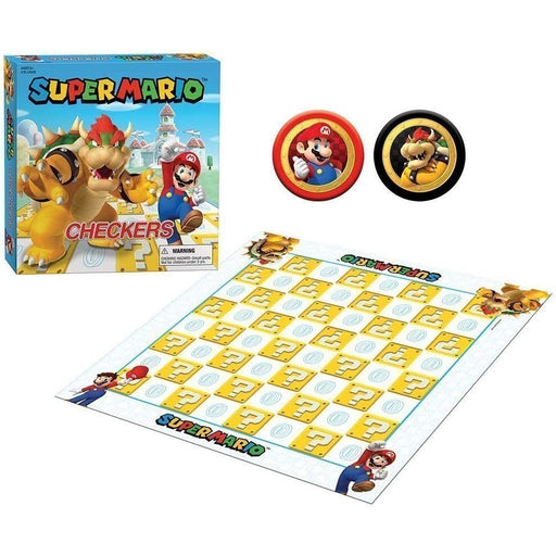 SUPER MARIO CHECKERS BOARD GAME NEW - Tistaminis