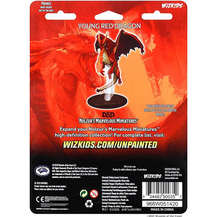 Dungeons and Dragons Nolzurs  Miniatures: Wave 11: Young Red Dragon New - Tistaminis