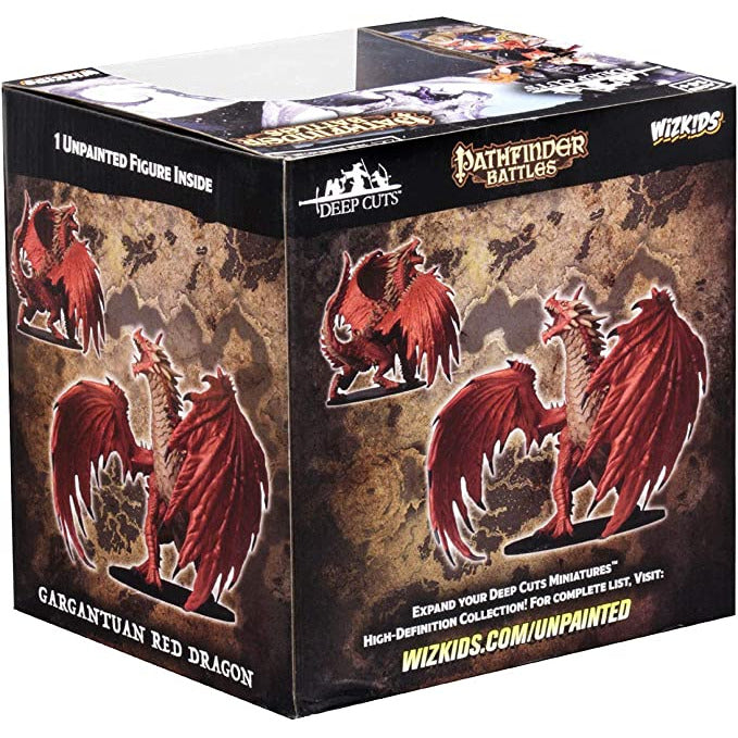 Pathfinder Battles Deep Cuts Unpainted Miniatures: Gargantuan Red Dragon - Tistaminis