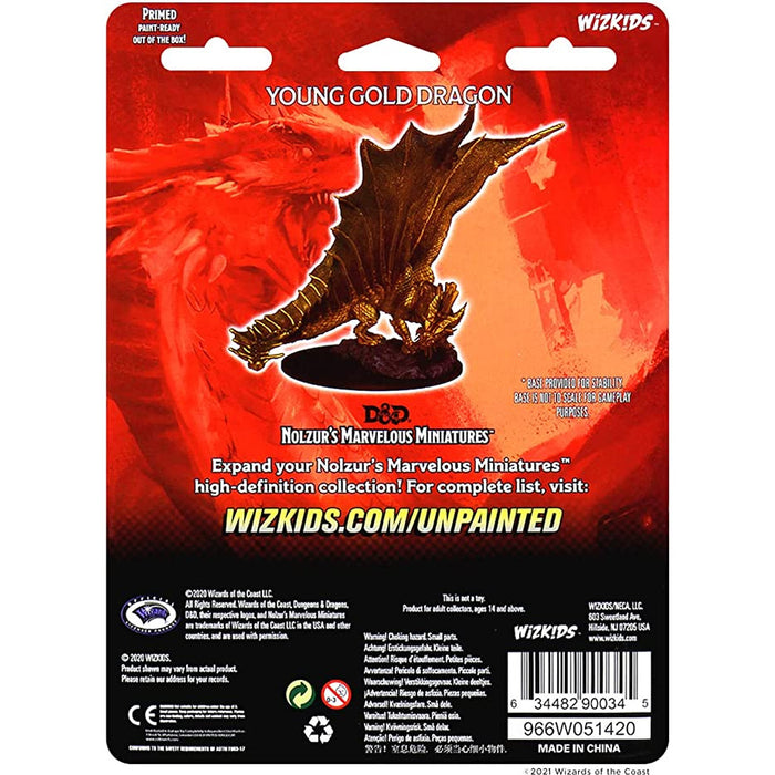 D&D Nolzurs Marvelous Upainted Miniatures: Wave 11: Young Gold Dragon New - Tistaminis