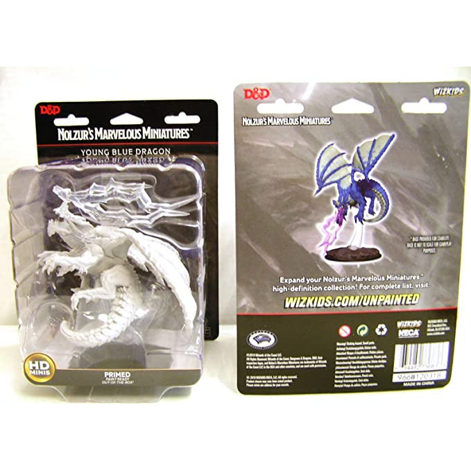 Dungeons and Dragons Nolzurs  Miniatures: Wave 11: Young Blue Dragon New - Tistaminis