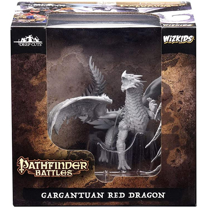 Pathfinder Battles Deep Cuts Unpainted Miniatures: Gargantuan Red Dragon - Tistaminis