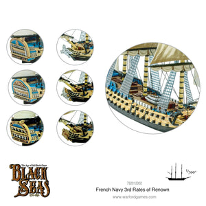 Black Seas: French Navy  3rd Rates of Renown New - Tistaminis
