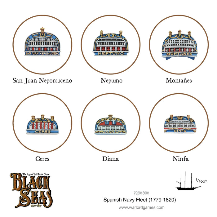 Black Seas Spanish Navy Fleet (1770 - 1830) New - Tistaminis