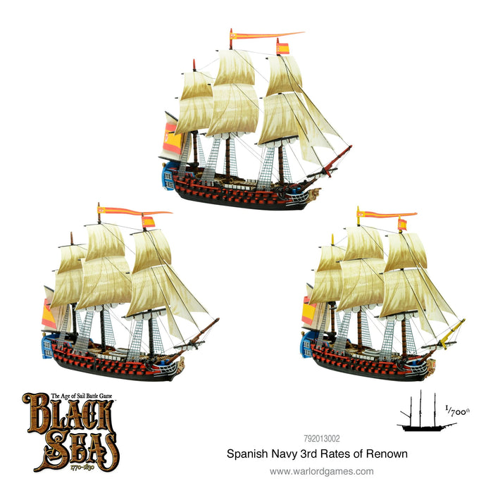 Black Seas: Spanish Navy  3rd Rates of Renown New - Tistaminis