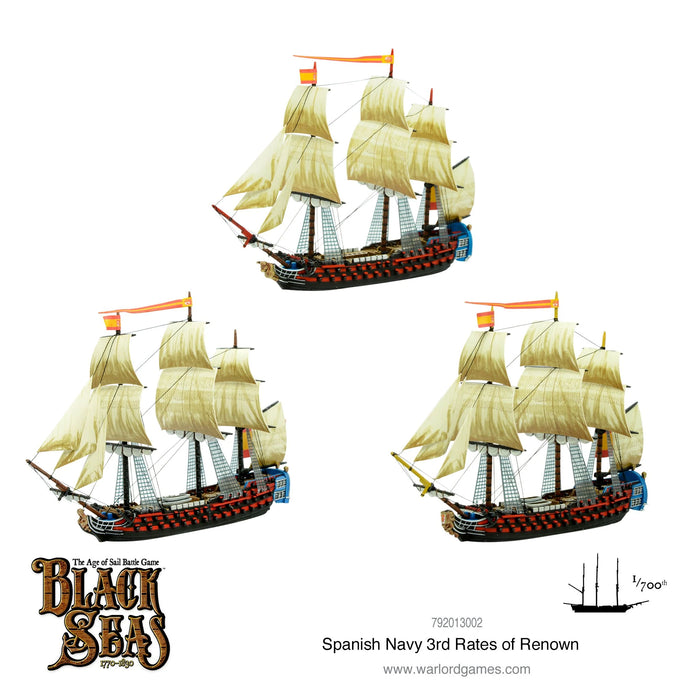 Black Seas: Spanish Navy  3rd Rates of Renown New - Tistaminis