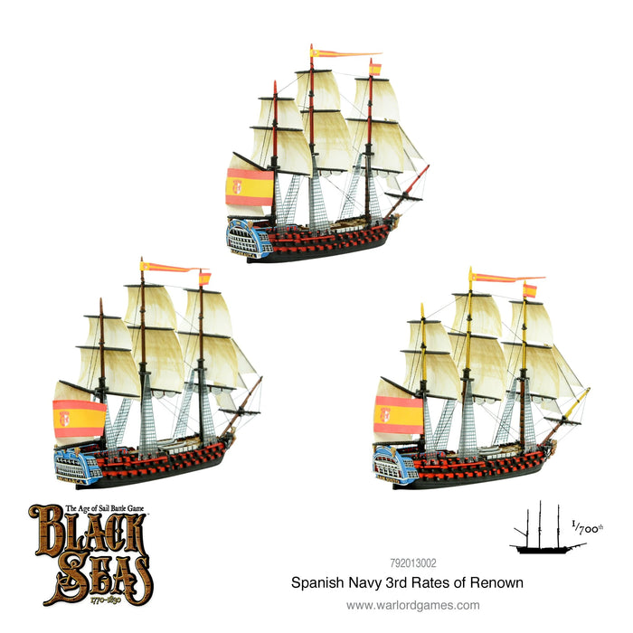 Black Seas: Spanish Navy  3rd Rates of Renown New - Tistaminis