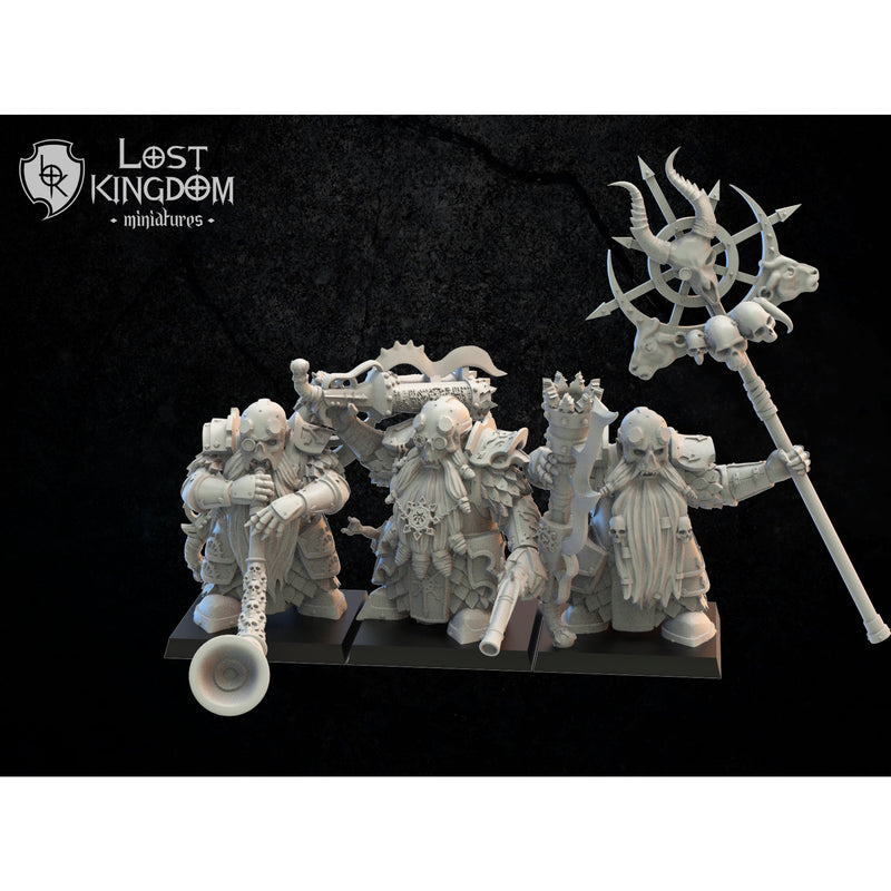 Lost Kingdoms	Magmhorin Death Guard Command Group - 3D Printed - Tistaminis