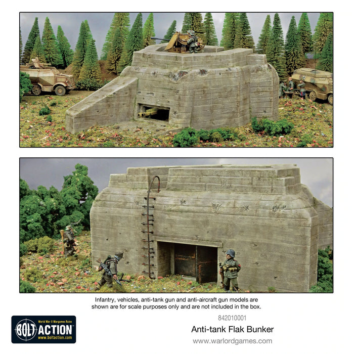 Bolt Action Anti-Tank / Flak Bunker Terrain New - 842010001 - Tistaminis