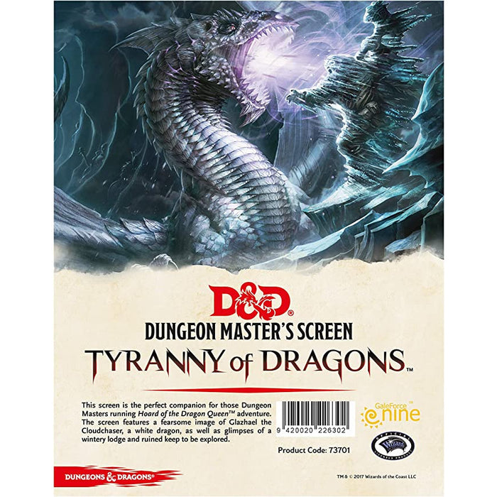 Dungeons and Dragons Dungeon Master's Screen Tyranny Of Dragons New - Tistaminis