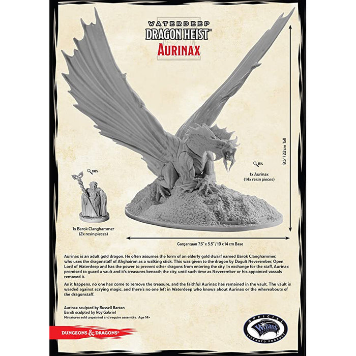 Dungeons and Dragons Aurinax Gold Dragon New - Tistaminis