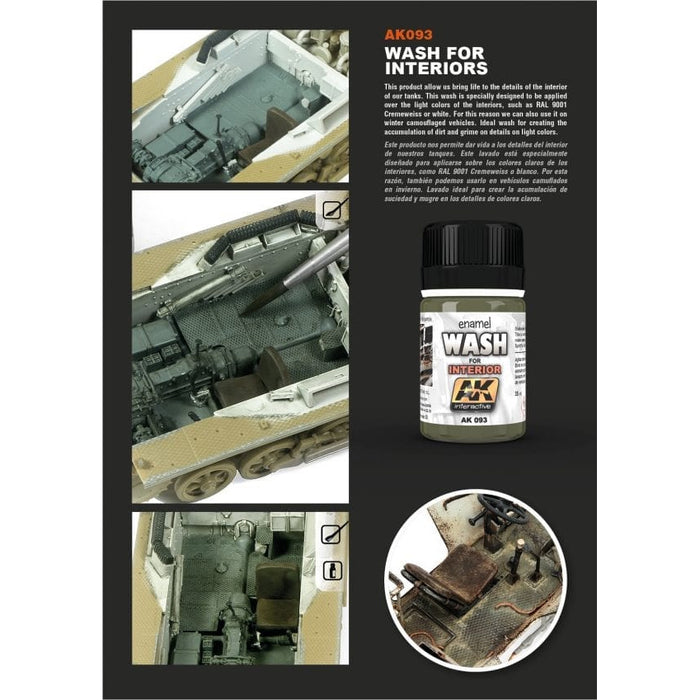 AK Interactive Weathering Enamel Wash for Interior (AK093) - Tistaminis