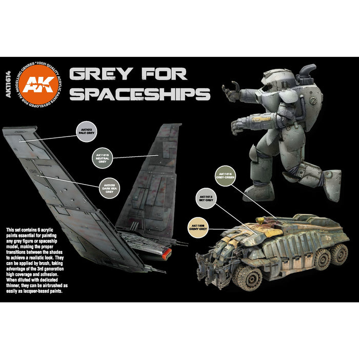 AK Interactive 3G Grey for Spaceships Set New - Tistaminis