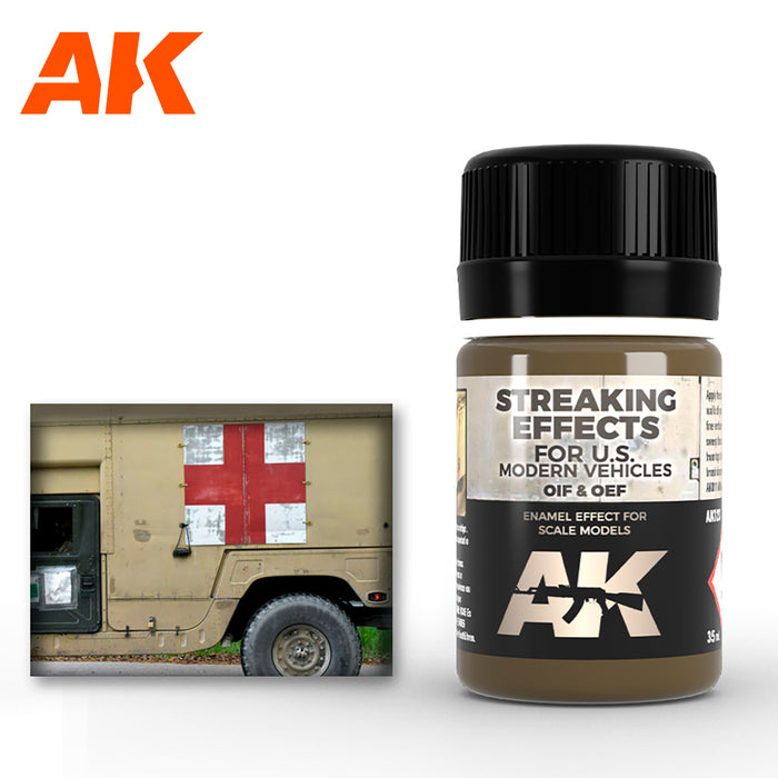 AK Interactive Weathering OIF and OEF US Vehicles Streaking Effects (AK123) - Tistaminis