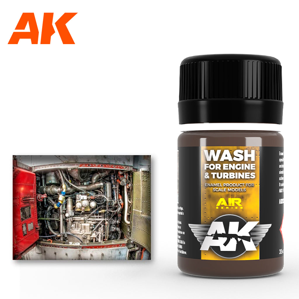AK Interactive Weathering Aircraft Engine and Turbines Wash (AK2033) - Tistaminis
