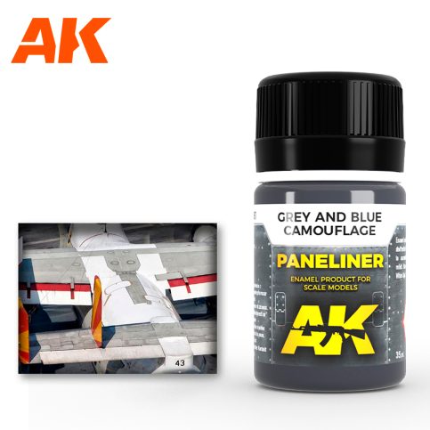 AK Interactive Weathering Paneliner Grey and Blue Camouflage (AK2072) - Tistaminis