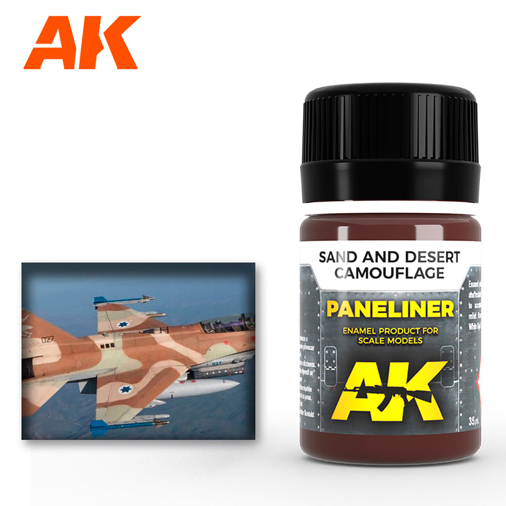 AK Interactive Weathering Paneliner Sand and Desert Camouflage (AK2073) - Tistaminis