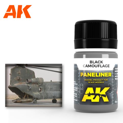 AK Interactive Weathering Paneliner Black Camouflage (AK2075) - Tistaminis