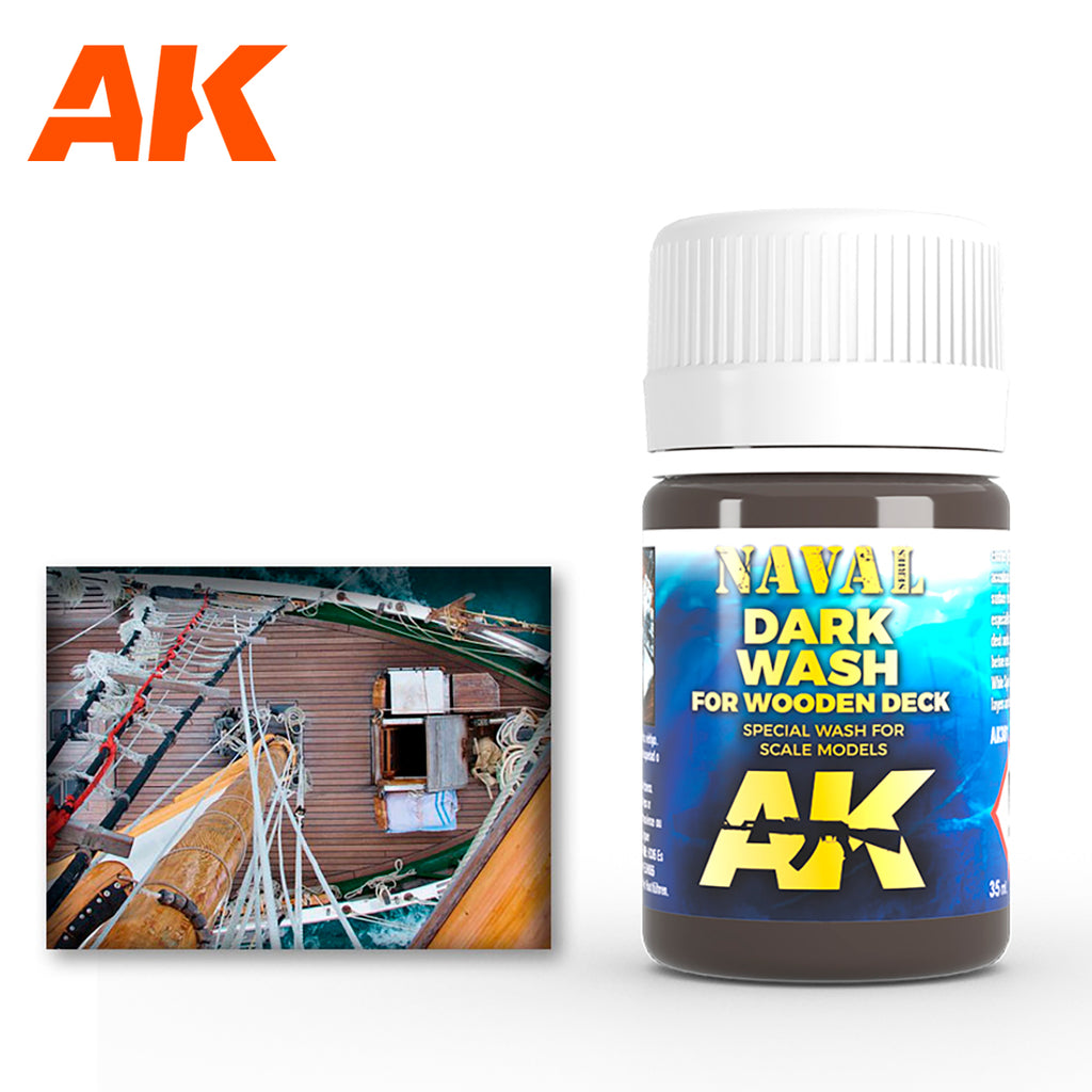 AK Interactive Weathering Dark Wash for Wood Deck Naval Weathering (AK301) - Tistaminis