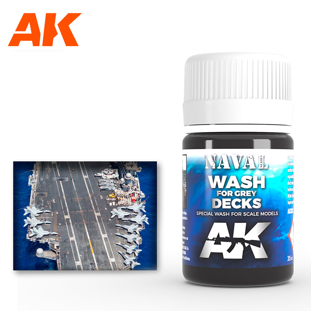 AK Interactive Weathering Wash for Grey Decks Naval Weathering (AK302) - Tistaminis