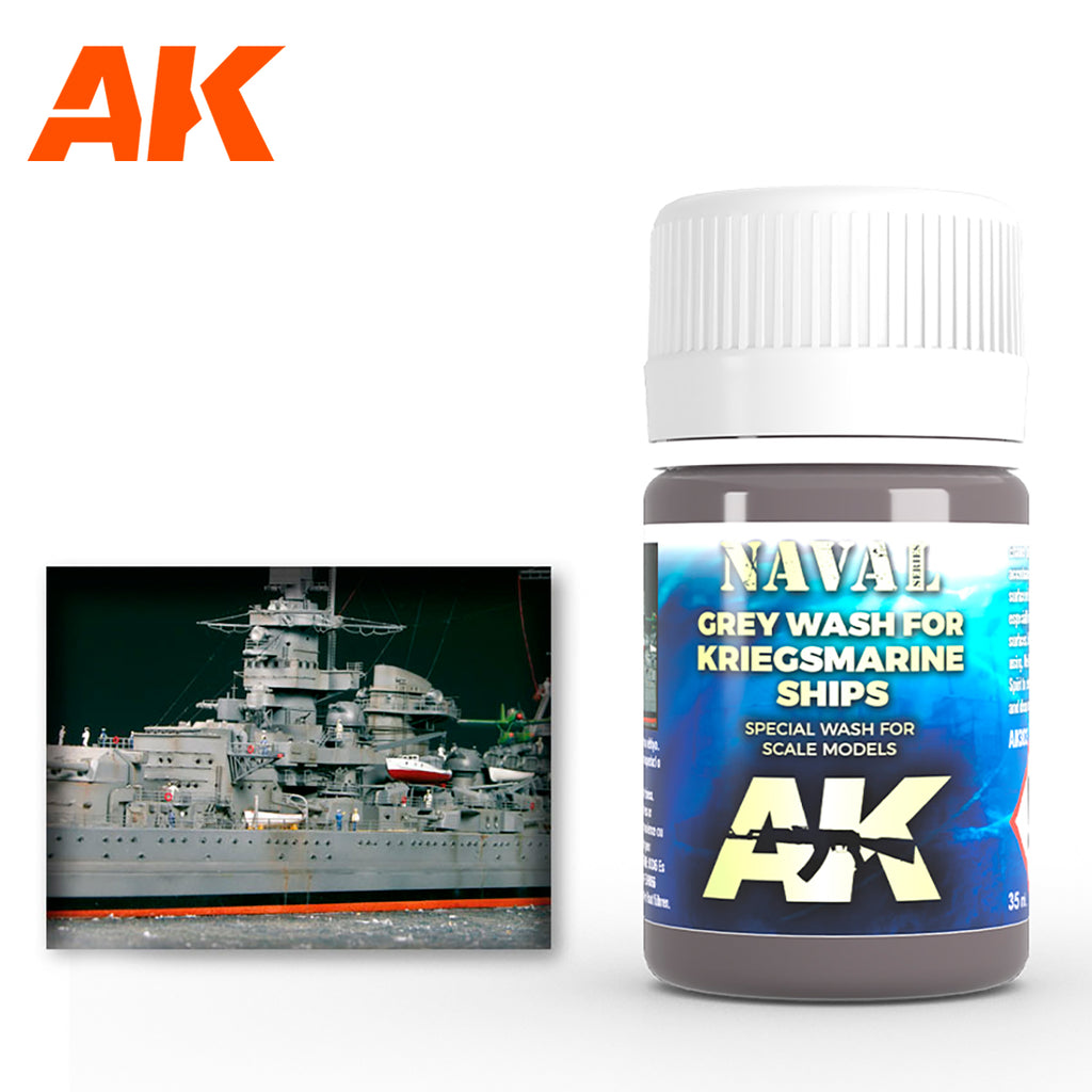 AK Interactive Weathering Grey Wash for Kriegsmarine Ships Naval Weathering - Tistaminis