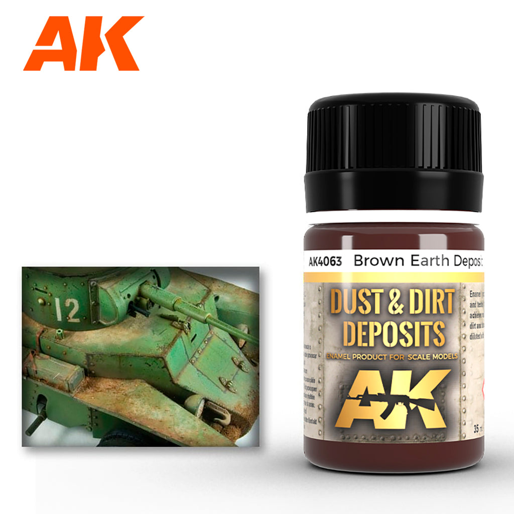 AK Interactive Weathering Brown Earth Deposit (AK4063) - Tistaminis