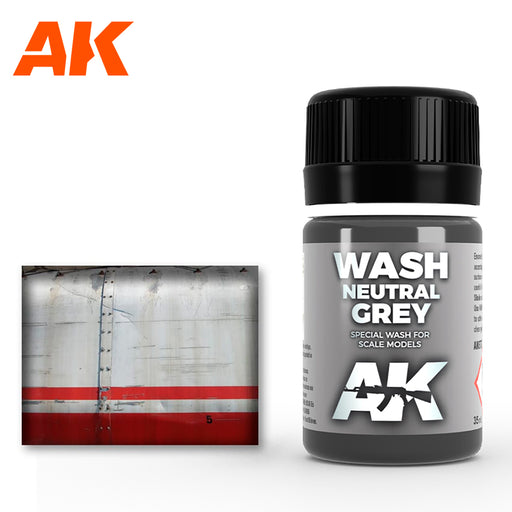 AK Interactive Weathering Neutral Grey Gray Wash (AK677) - Tistaminis