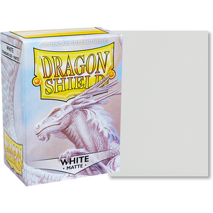 Dragon Shield Sleeves  Matte White (100) - Standard Size - Tistaminis