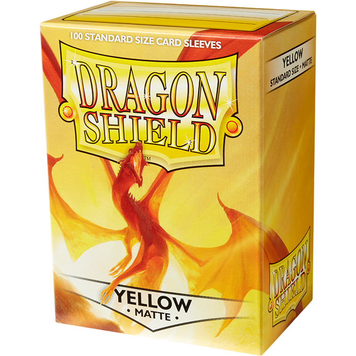 DRAGON SHIELD SLEEVES YELLOW MATTE - STANDARD SIZE NEW - Tistaminis