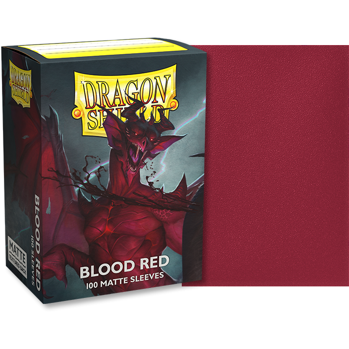 Sleeves: Dragon Shield Matte: Blood Red 100 Count New - Tistaminis