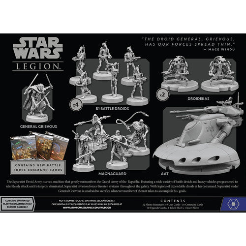 Star Wars Legion: Battle Force Starter Set: Separatist Invasion Sept 16 Preorder - Tistaminis