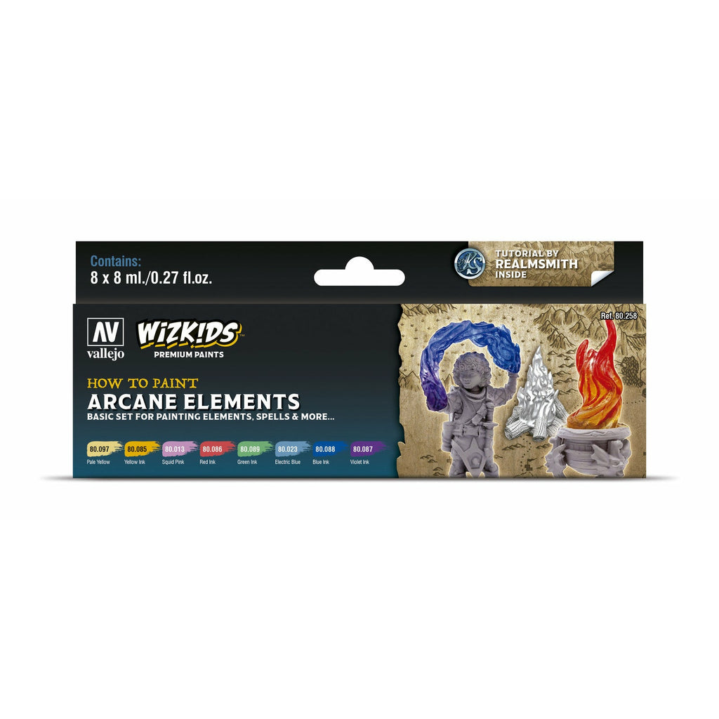 Vallejo Wizkids Premium Paint Sets: Arcane Elements (VAL80258) New - TISTA MINIS