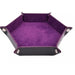 Leather Hexagonal Folding Hexagon Dice Tray for RPG DnD Game - PURPLE New - Tistaminis