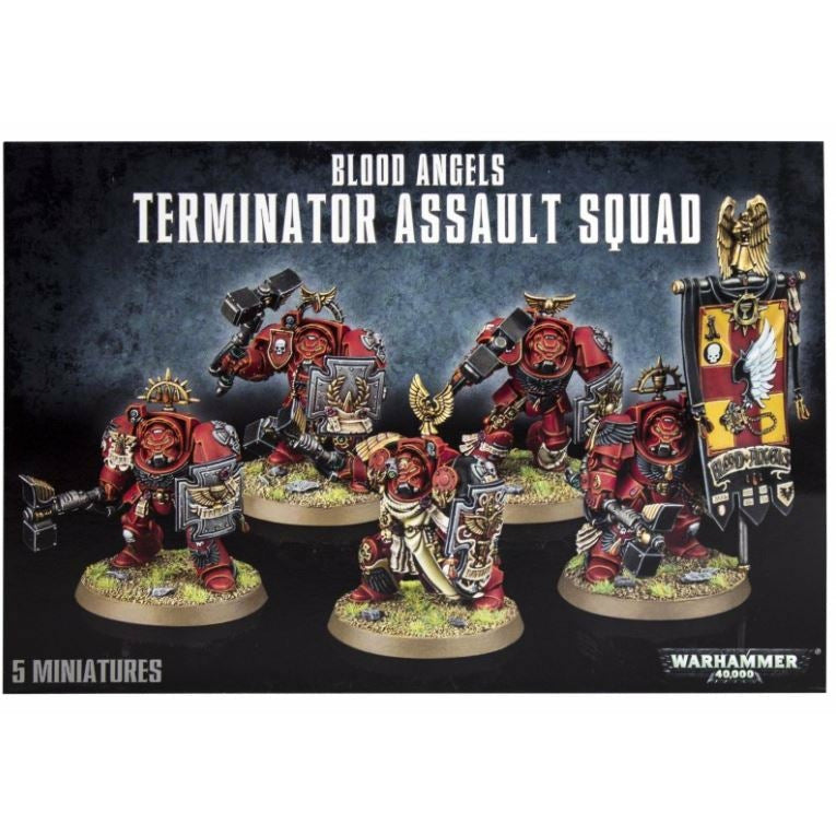 Warhammer Space Marine Blood Angels Terminator Assault Squad New - Tistaminis