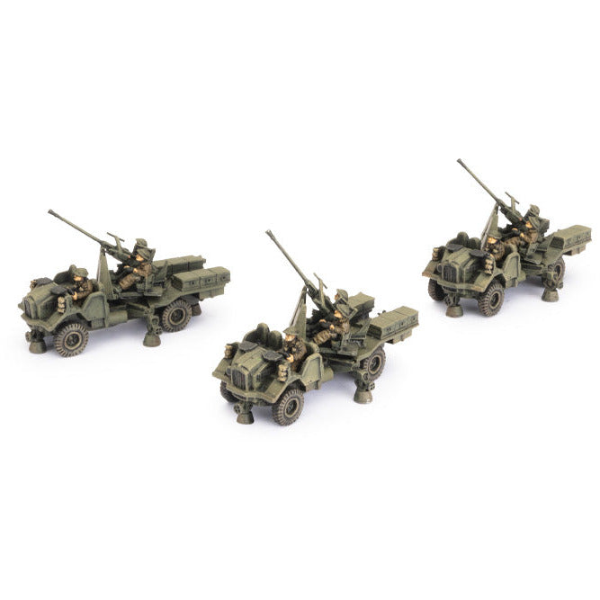 Flames of War British Bofors SP AA Troop (3x) - Tistaminis