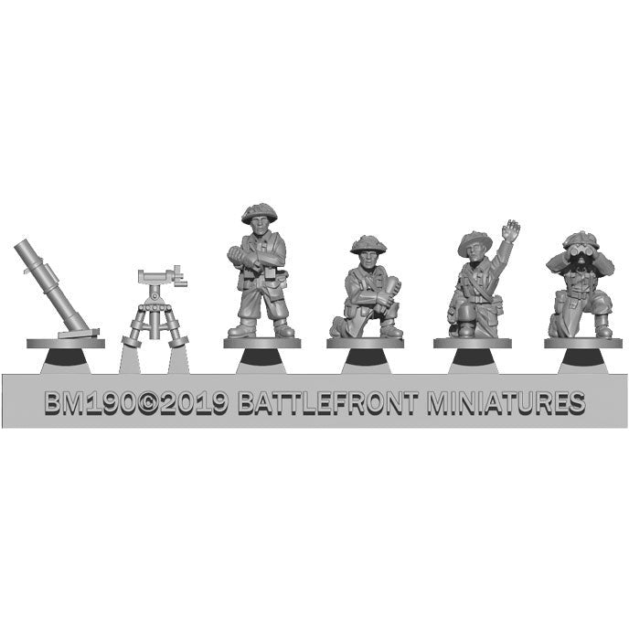 Flames of War British 3-inch Mortar Platoon (x6 Plastic) New - Tistaminis