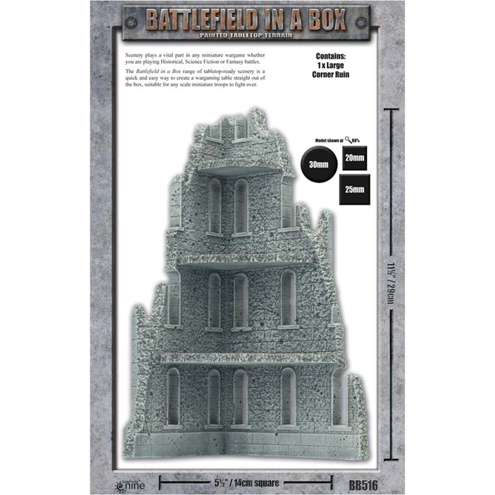 BATTLEFIELD IN A BOX - GOTHIC BATTLEFIELDS LARGE CORNER RUINS NEW - Tistaminis