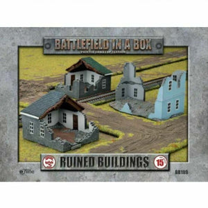 BATTLEFIELD IN A BOX - RUINED BUILDINGS 15MM SCALE NEW - Tistaminis