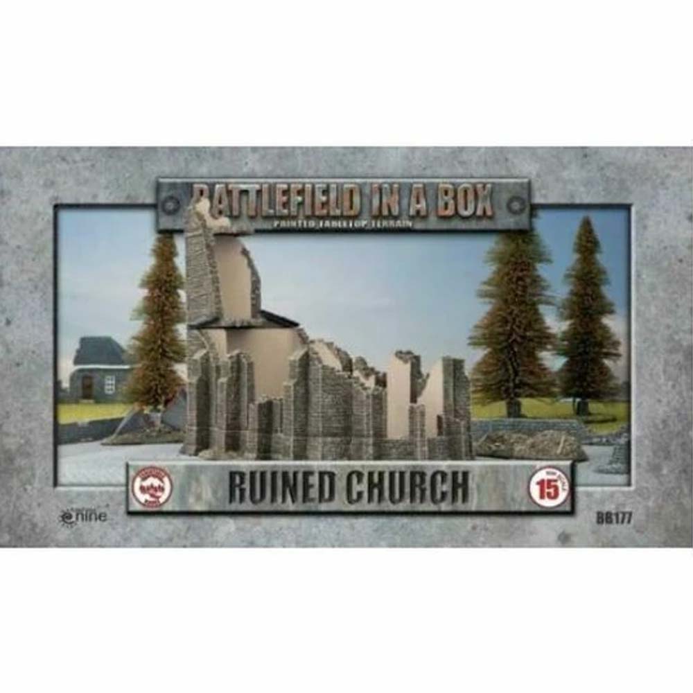 BATTLEFIELD IN A BOX - RUINED CHURCH 15MM SCALE NEW - Tistaminis