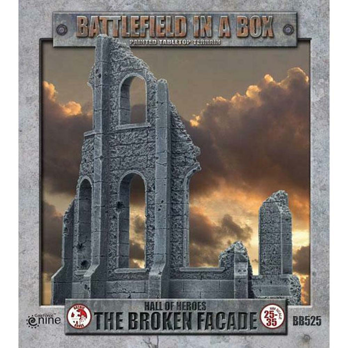 BATTLEFIELD IN A BOX GOTHIC BATTLEFIELDS - BROKEN FAÇADE (X2) - 30MM NEW - Tistaminis